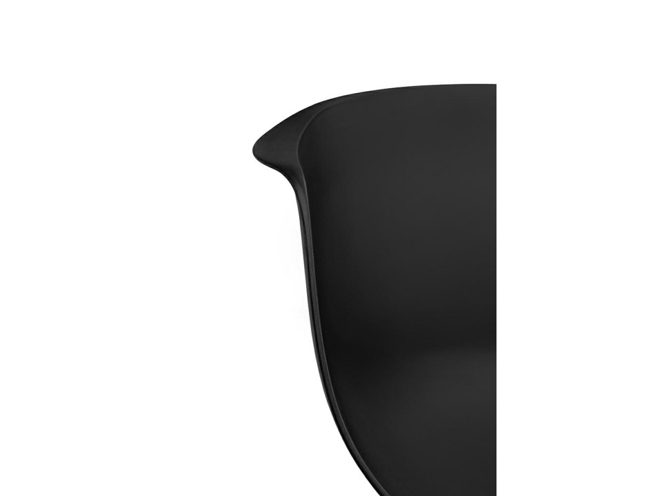Krzesło RALF czarne - polipropylen, metal - King Home